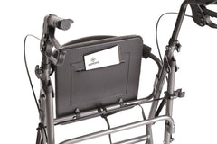 ROLLATOR PIEGHEVOLE IN ALLUMINIO VERNICIATO – 4 RUOTE – CON SEDUTA IMBOTTITA – ATLANTE