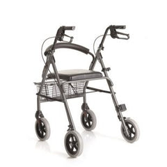 ROLLATOR PIEGHEVOLE IN ALLUMINIO VERNICIATO – 4 RUOTE – CON SEDUTA IMBOTTITA – ATLANTE