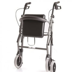 ROLLATOR PIEGHEVOLE IN ALLUMINIO VERNICIATO – 4 RUOTE – CON SEDUTA IMBOTTITA – ATLANTE