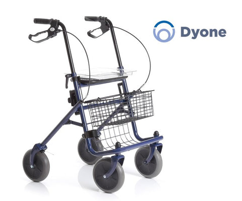 ROLLATOR PIEGHEVOLE IN ACCIAO VERNICIATO – 4 RUOTE – DYONE